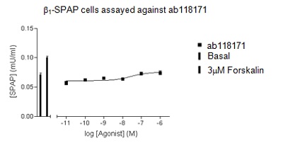  EC50 value weak partial agonism <10 % Max isoprenaline-stimulated.